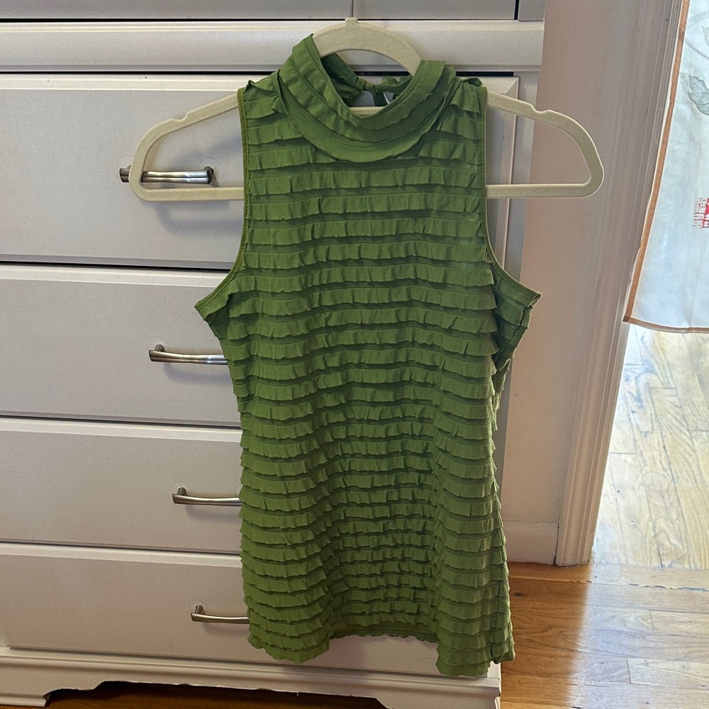 Joyce Leslie Green Ruffle Top